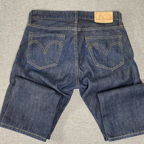 Levi's Made Crafted Tack Slim Denim Jeans Men's 29 Low Rise Blue-ish Black USA - Picture 7 of 16